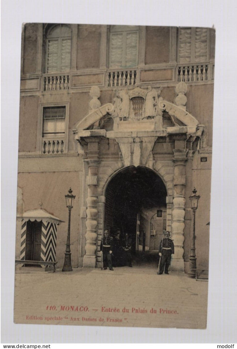 CPA - Monaco - Entrée Du Palais De Prince - Animée - Non Circulée - Palacio Del Príncipe