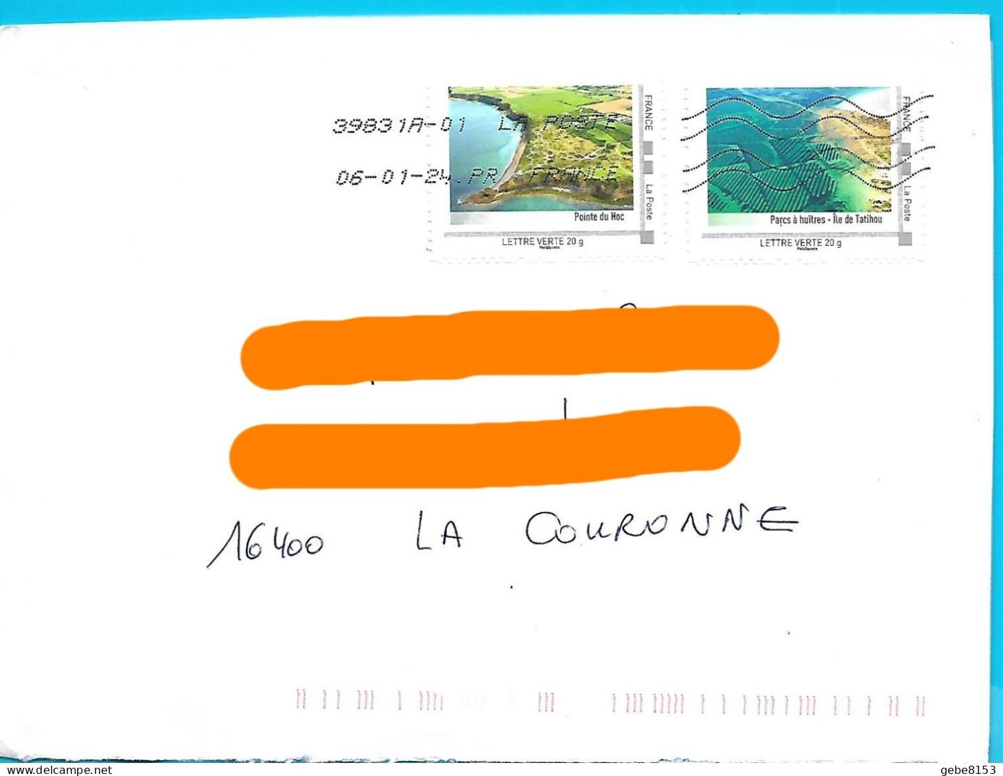 2 Montimbramoi Pointe Du Hoc 14 Cricqueville En Bessin - Parcs à Huîtres île Tatihou 50 St Vaast La Hougue Toshiba - Used Stamps