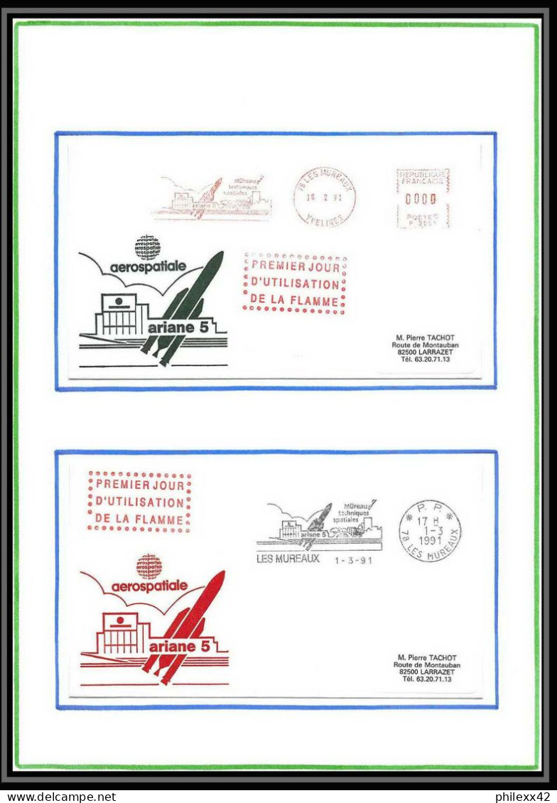 12066 Fdc (premier Jour) Ariane 5 Les Mureaux 1991 France Espace (space Raumfahrt) Lettre (cover Briefe) - Europe