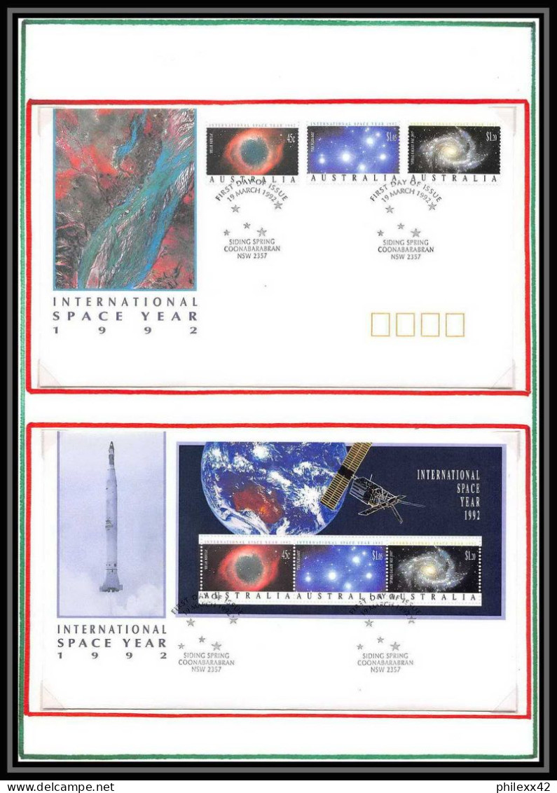 12061 2 Fdc (premier Jour) 1992 Space Year Australie (australia) Espace (space Raumfahrt) Lettre (cover Briefe) - Oceanía