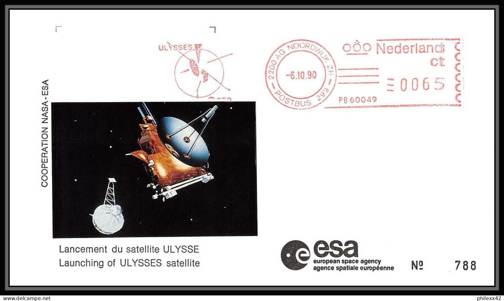 11973 ESA SATELLITE ULYSSE 1990 Pays-Bas (Netherlands) Espace (space Raumfahrt) Lettre (cover Briefe) - Europe