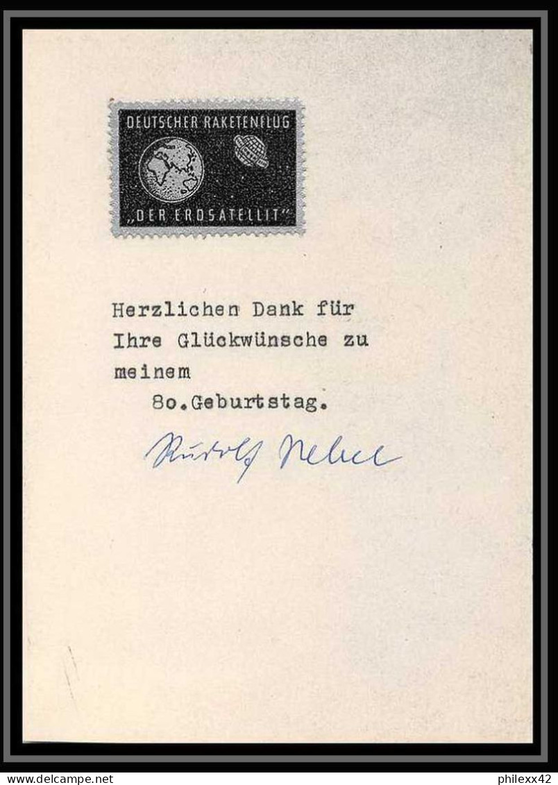 11912/ Espace (space Raumfahrt) Lettre (cover) Signé (signed Autograph) Rudolf Nebel 1964 Allemagne (germany Bund) - Europa
