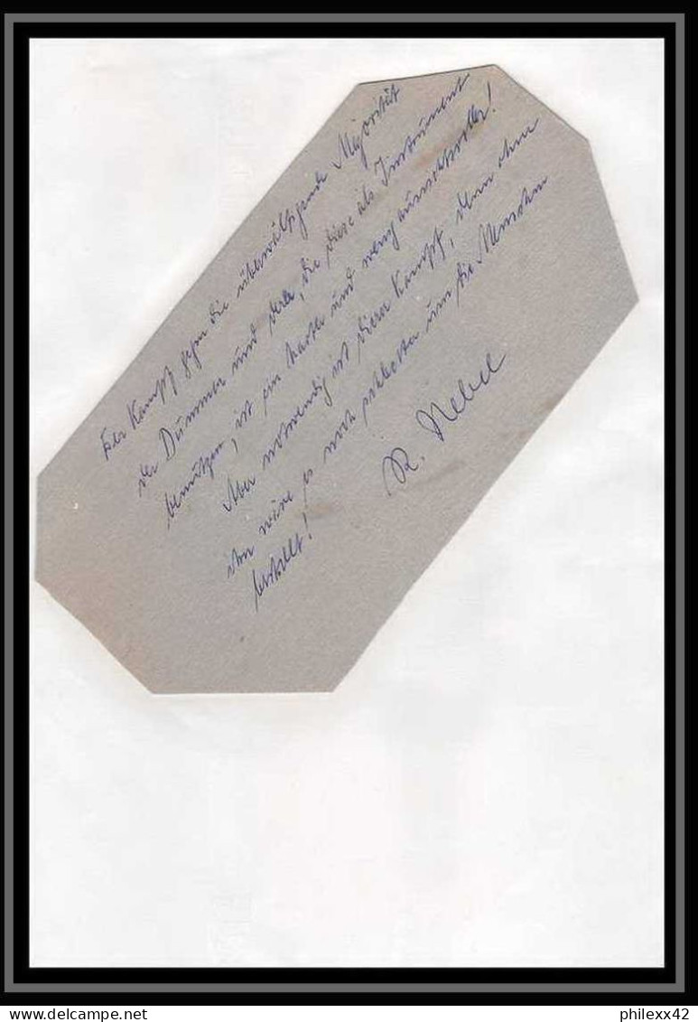 11905/ Espace Signé (signed Autograph) Rudolf Nebel 1964 Allemagne (germany Bund)  - Europa