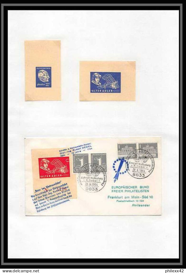 11886/ Espace (space Raumfahrt) Lettre (cover Briefe) Rudolf Nebel + Vignettes 28/6/1964 Allemagne (germany Bund) - Europa