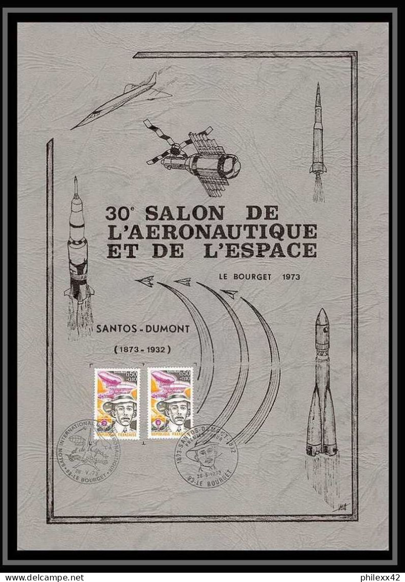 11838/ L'Espace (space Raumfahrt) Document Salon De L'aeronautique Et Le Bourget 21x30 Cm 25/5/1973 Santos Dumont France - Europa