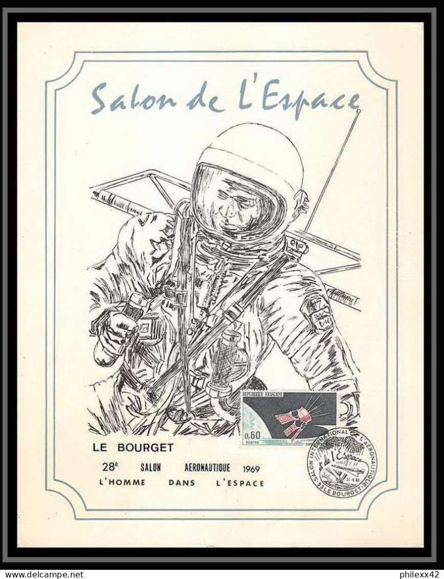 11837/ Espace (space Raumfahrt) Document Salon De L'espace Le Bourget 22x27 Cm 31/5/1969 D1 Satellite France  - Europa