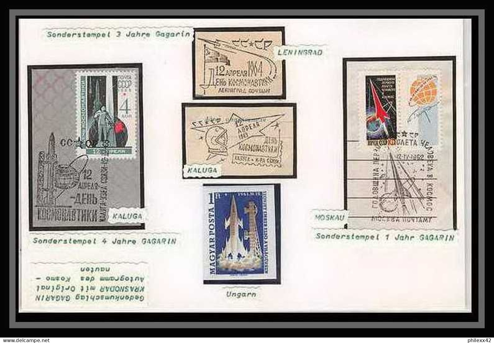 11822/ Espace (space) Lot Gagarine Gagarin Vostok (Hungary) Russie (Russia Urss USSR) Hongrie (Hungary) - Rusia & URSS