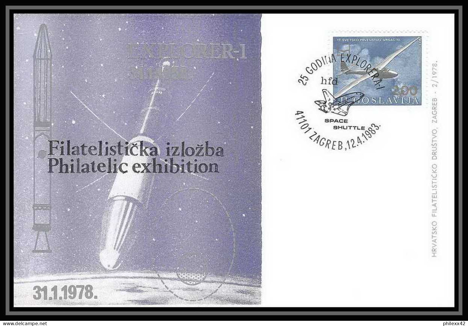 11807/ Espace (space Raumfahrt) Lettre (cover Briefe) 12/4/1983 Explorer 1 Yougoslavie (Yugoslavia) - Europe