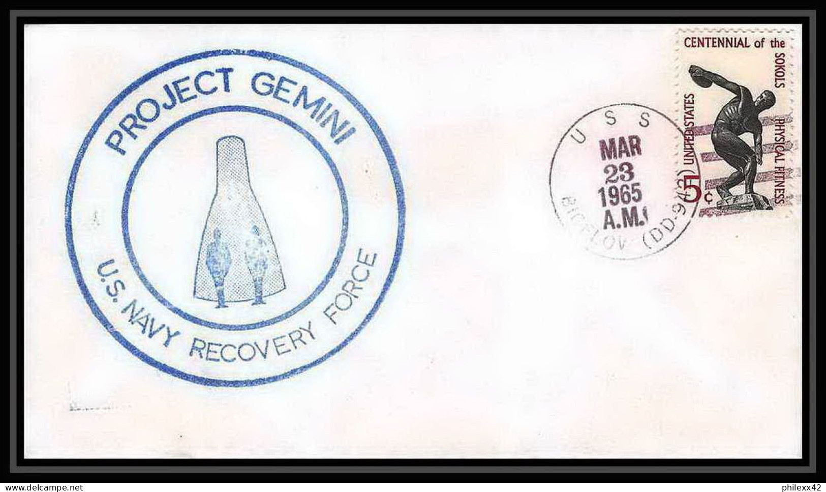 11767/ Espace (space Raumfahrt) Lettre (cover Briefe) 23/3/1965 Gemini 3 Bigelow Usa  - USA