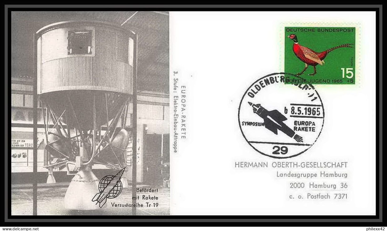 11784/ Espace (space Raumfahrt) Lettre (cover Briefe) 8/5/1965 Europa Rakete Allemagne (germany Bund) - Europe