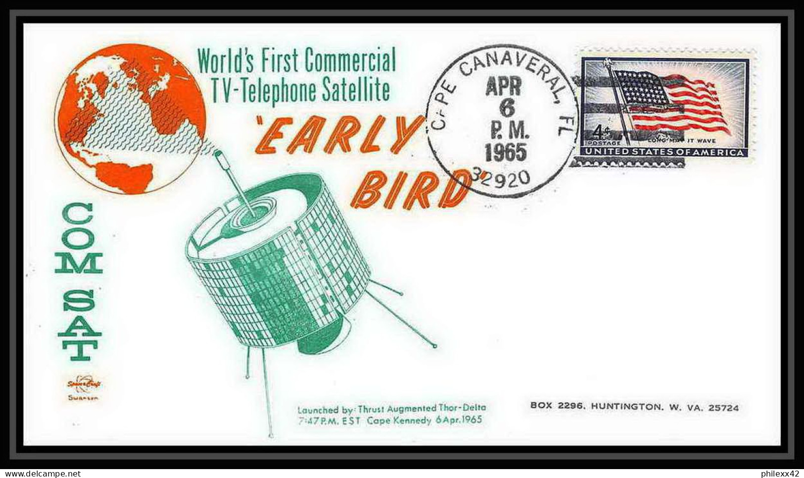 11752/ Espace (space Raumfahrt) Lettre (cover Briefe) 6/4/1963 Early Bird Usa - Verenigde Staten