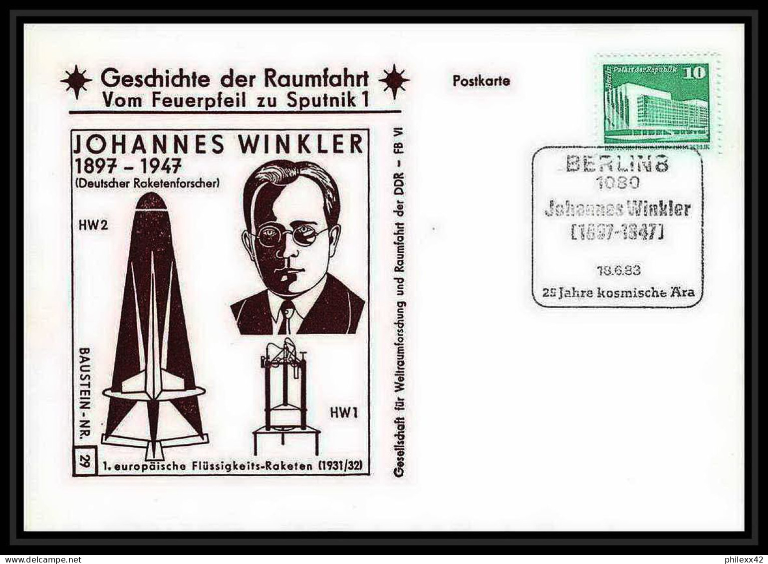 11677/ Espace (space Raumfahrt) Lettre Cover Winkler Geschichte Der Spoutnik Sputnik Allemagne (germany DDR) - Europa