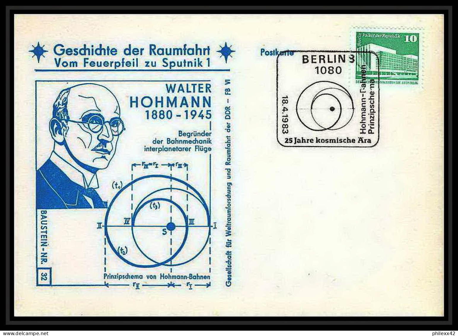 11680/ Espace (space Raumfahrt) Lettre Cover Hohmann Geschichte Der Spoutnik Sputnik Allemagne (germany DDR) - Europe