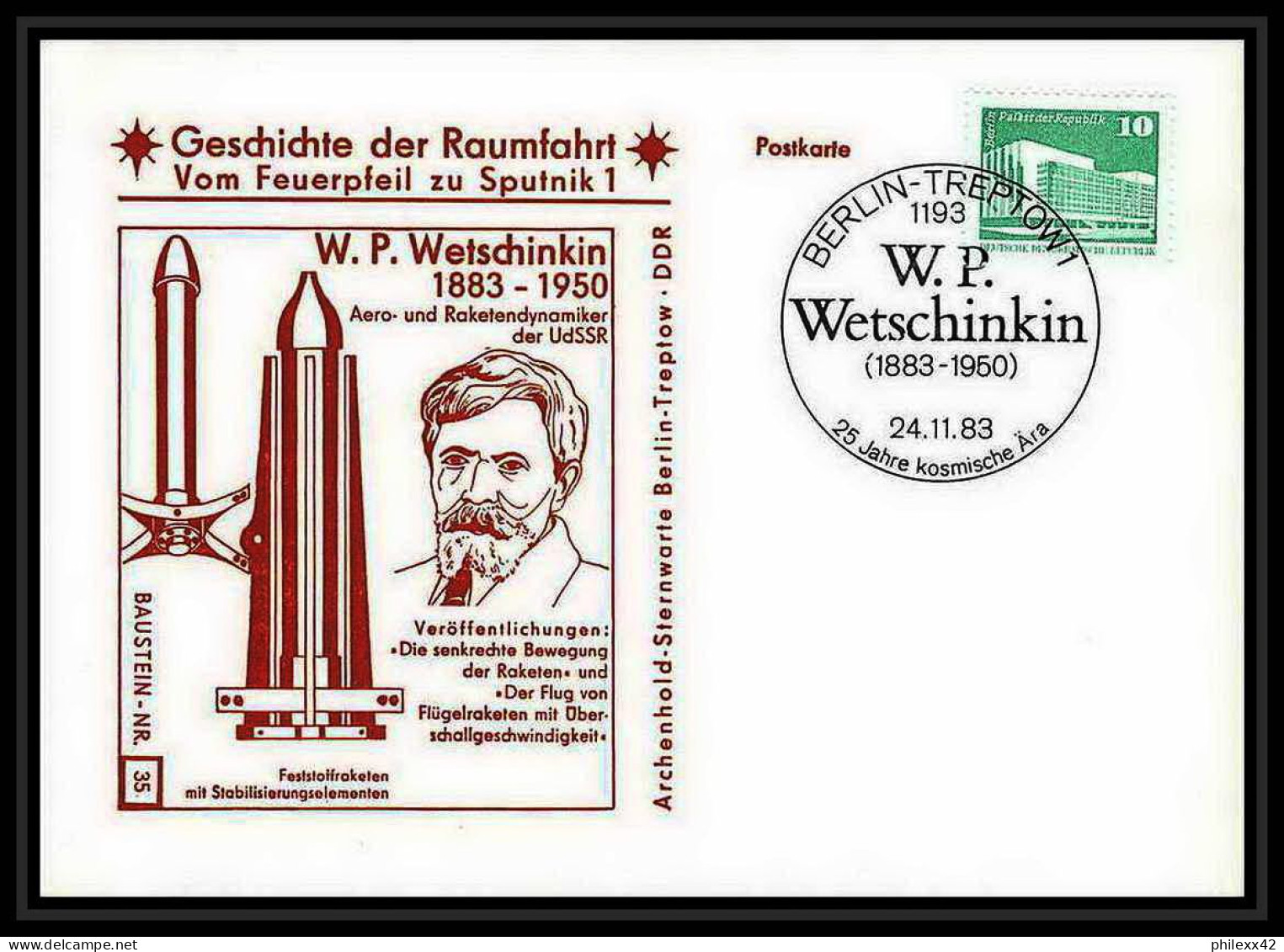 11650/ Espace (space Raumfahrt) Lettre Cover Wetschinkin Geschichte Der Spoutnik Sputnik Allemagne (germany DDR) - Europa