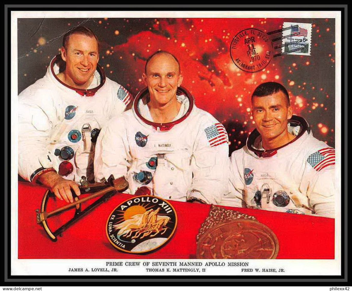 11300/ Espace (space Raumfahrt) Lettre (cover Briefe) USA 11/4/1970 Apollo 7 Titusville 21x25 Cm - Verenigde Staten