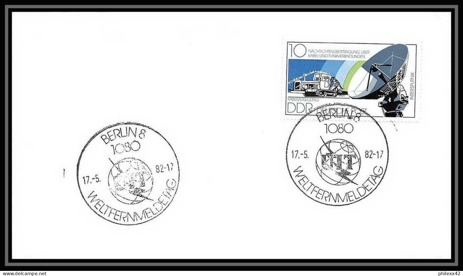 11149/ Espace (space Raumfahrt) Lettre Cover Allemagne (germany DDR) 17/5/1982 Berlin Satellite Fdc - Europa