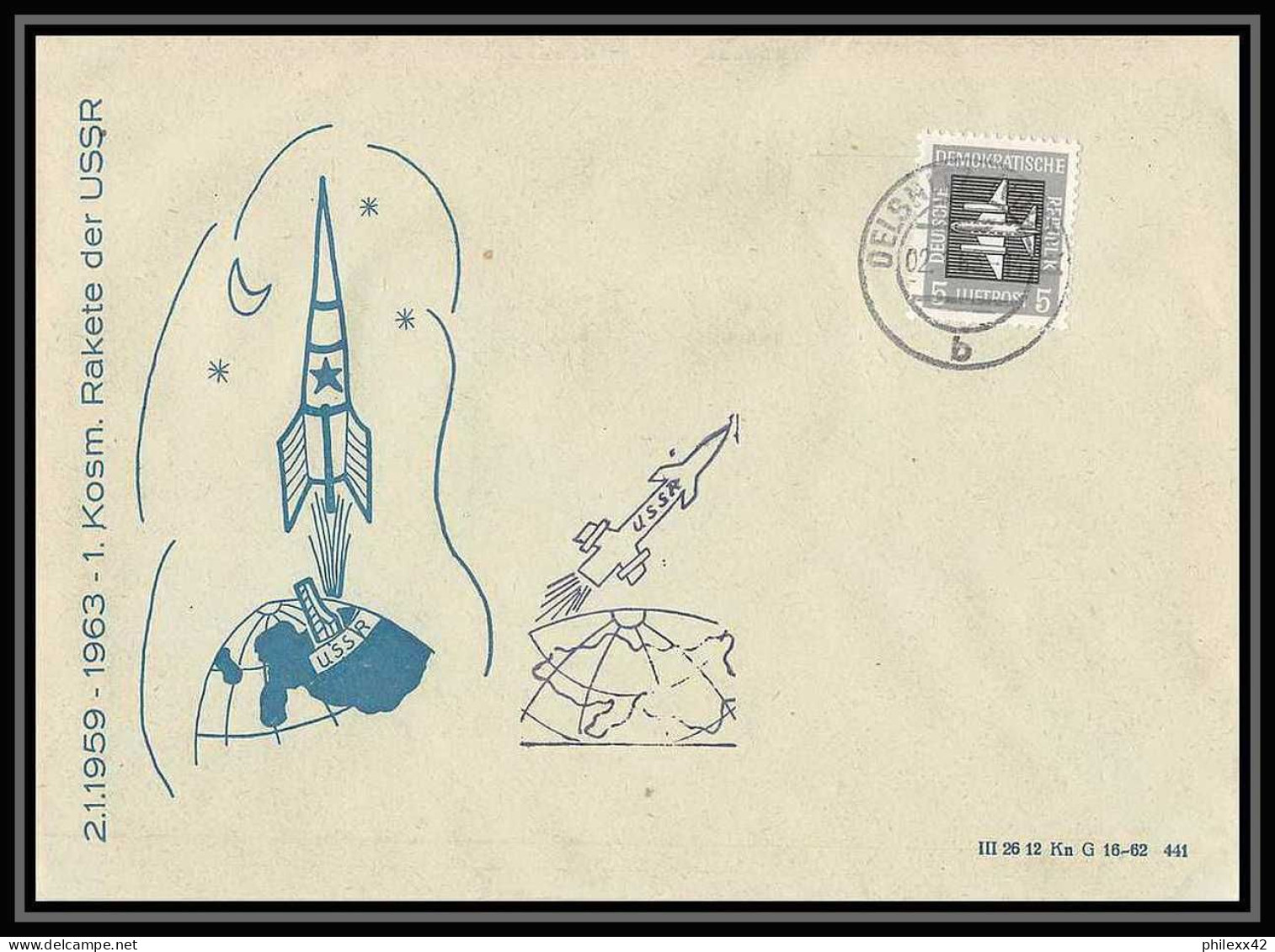 11097/ Espace (space Raumfahrt) Lettre (cover Briefe) 2/1/1963 Rakete Der Ussr Allemagne (germany DDR) - Europa