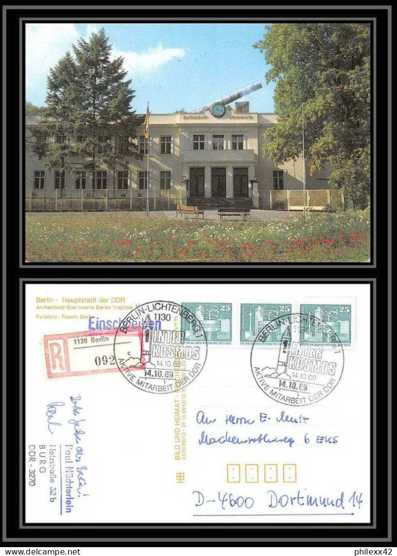 11119/ Espace (space Raumfahrt) Lettre (cover Briefe) 10/10/1989 Interkosmos Berlin Allemagne (germany DDR) - Europe