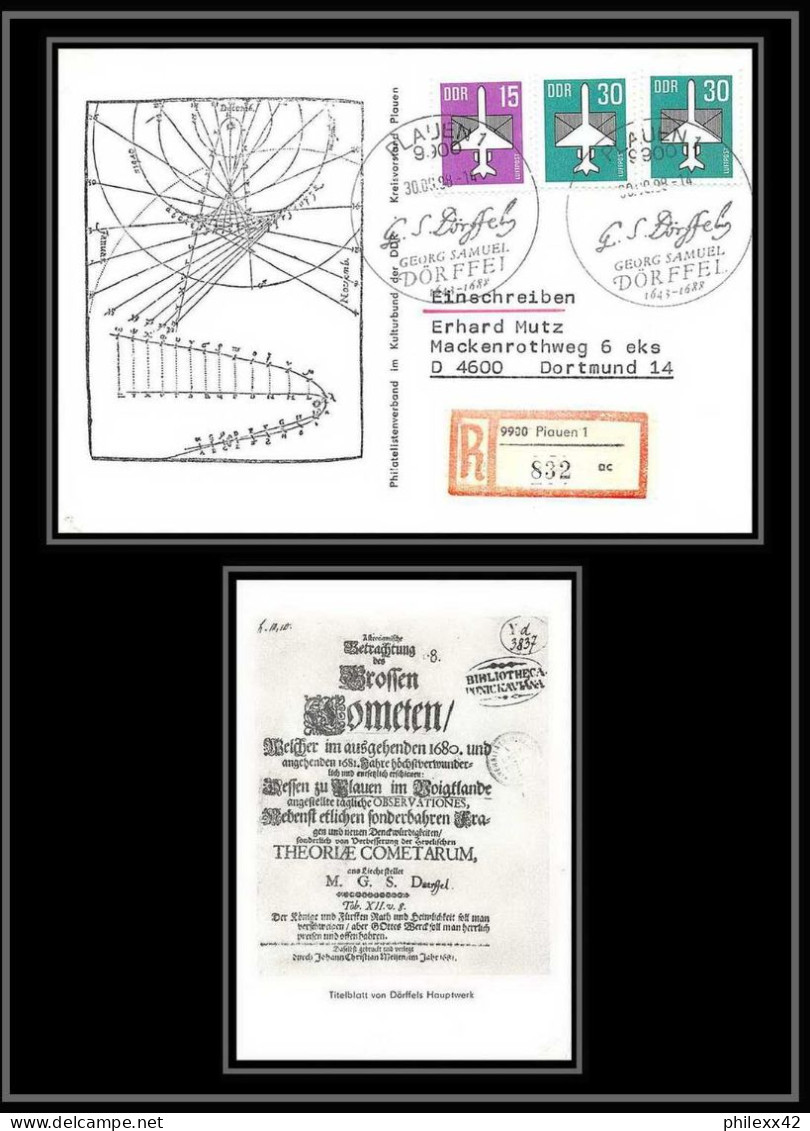 11112/ Espace (space Raumfahrt) Lettre (cover Briefe) 30/9/1988 Dorffei Plauen Allemagne (germany DDR)  - Europe