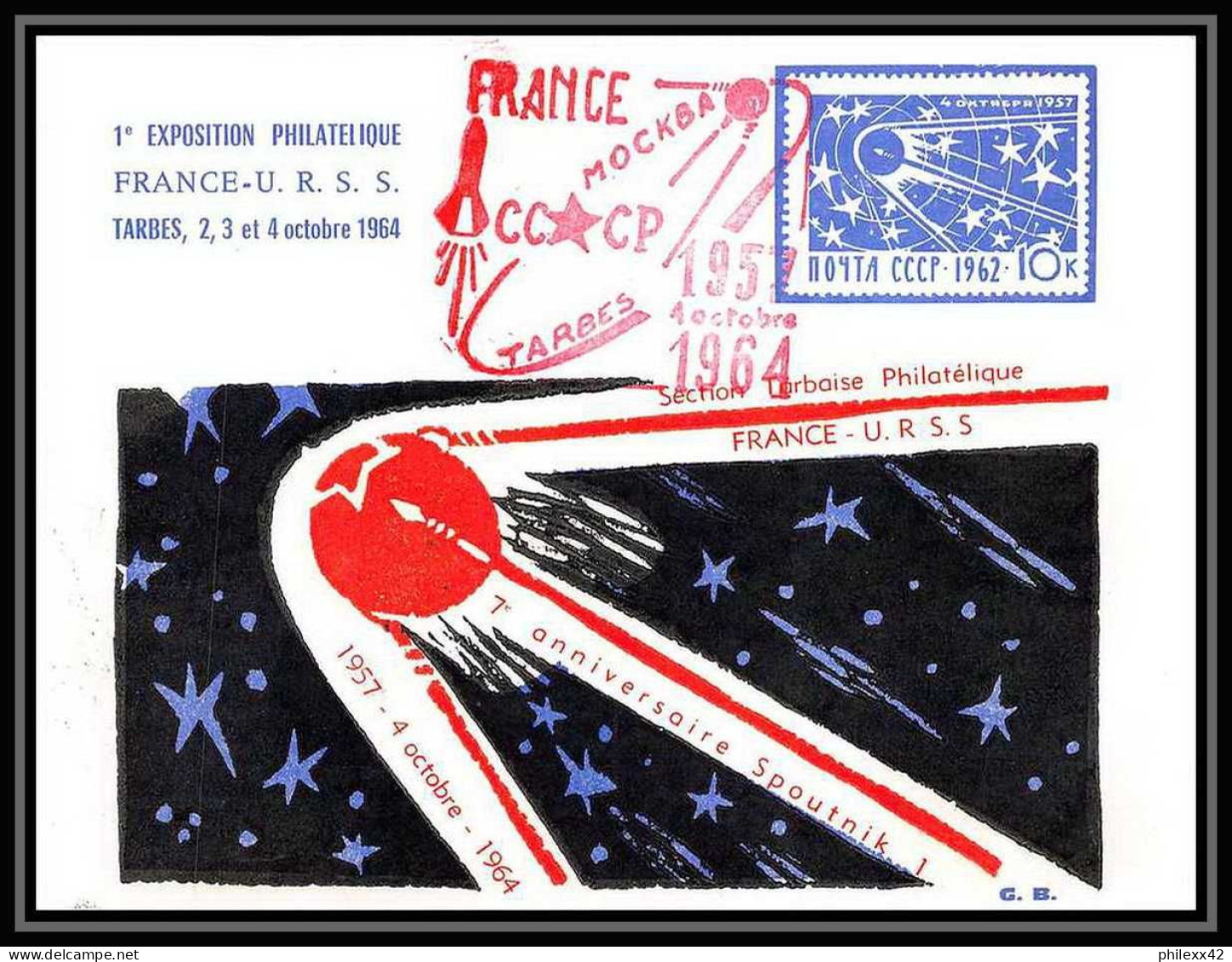 11040/ Espace (space) Lettre (cover) 4/10/1964 France Russie (Russia Urss USSR) TARBES Spoutnik Sputnik - Rusland En USSR