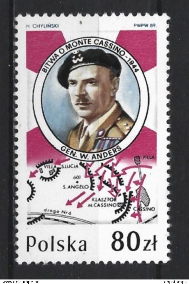 Polen 1989 Gen. Anders Y.T. 3009 (0) - Unused Stamps