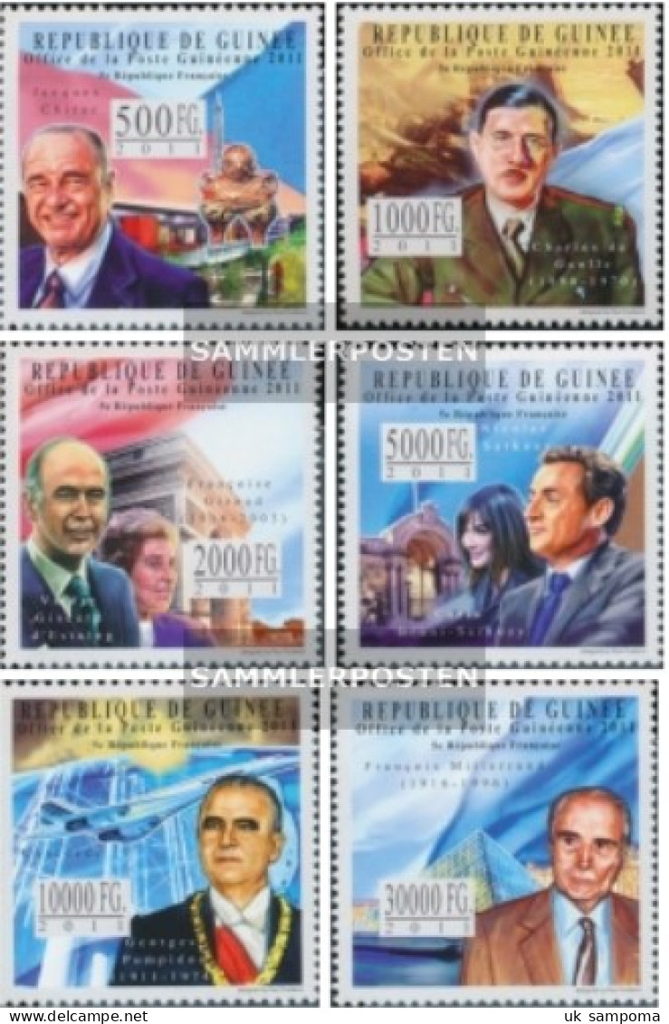 Guinea 8751I-8756I (complete. Issue) Unmounted Mint / Never Hinged 2011 French President - Guinea (1958-...)