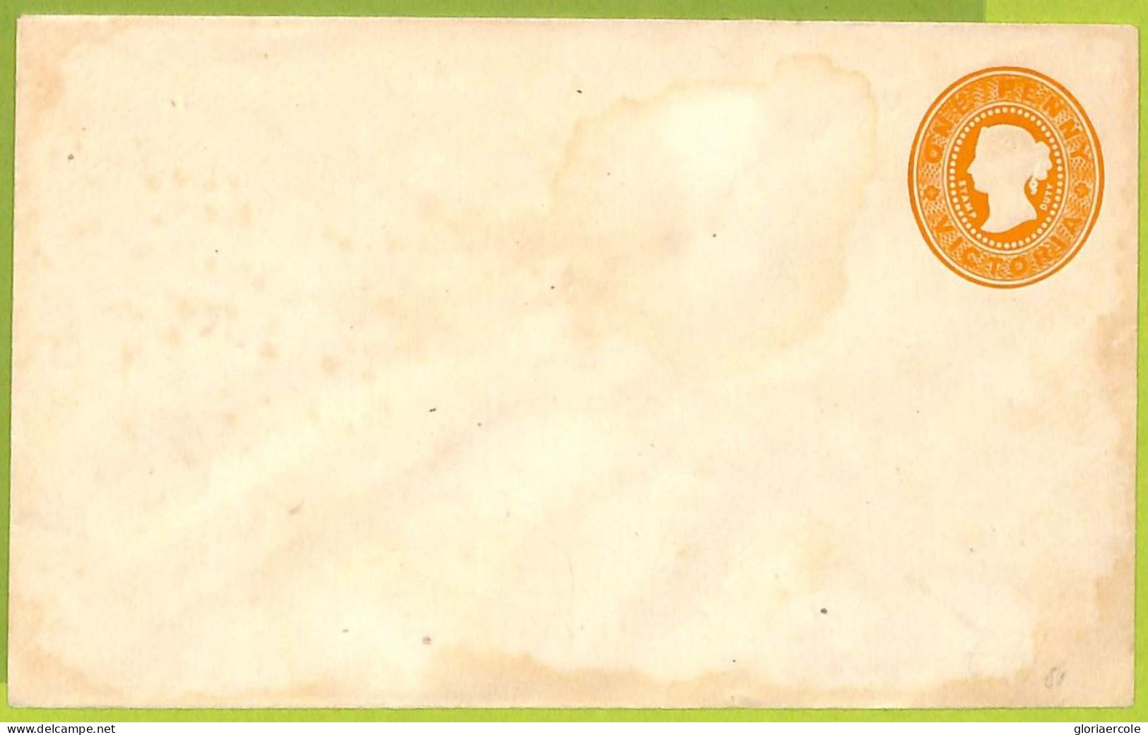 40196 - Australia VICTORIA - Postal History -  STATIONERY COVER  H & G  # 5a - ORANGE! - Briefe U. Dokumente