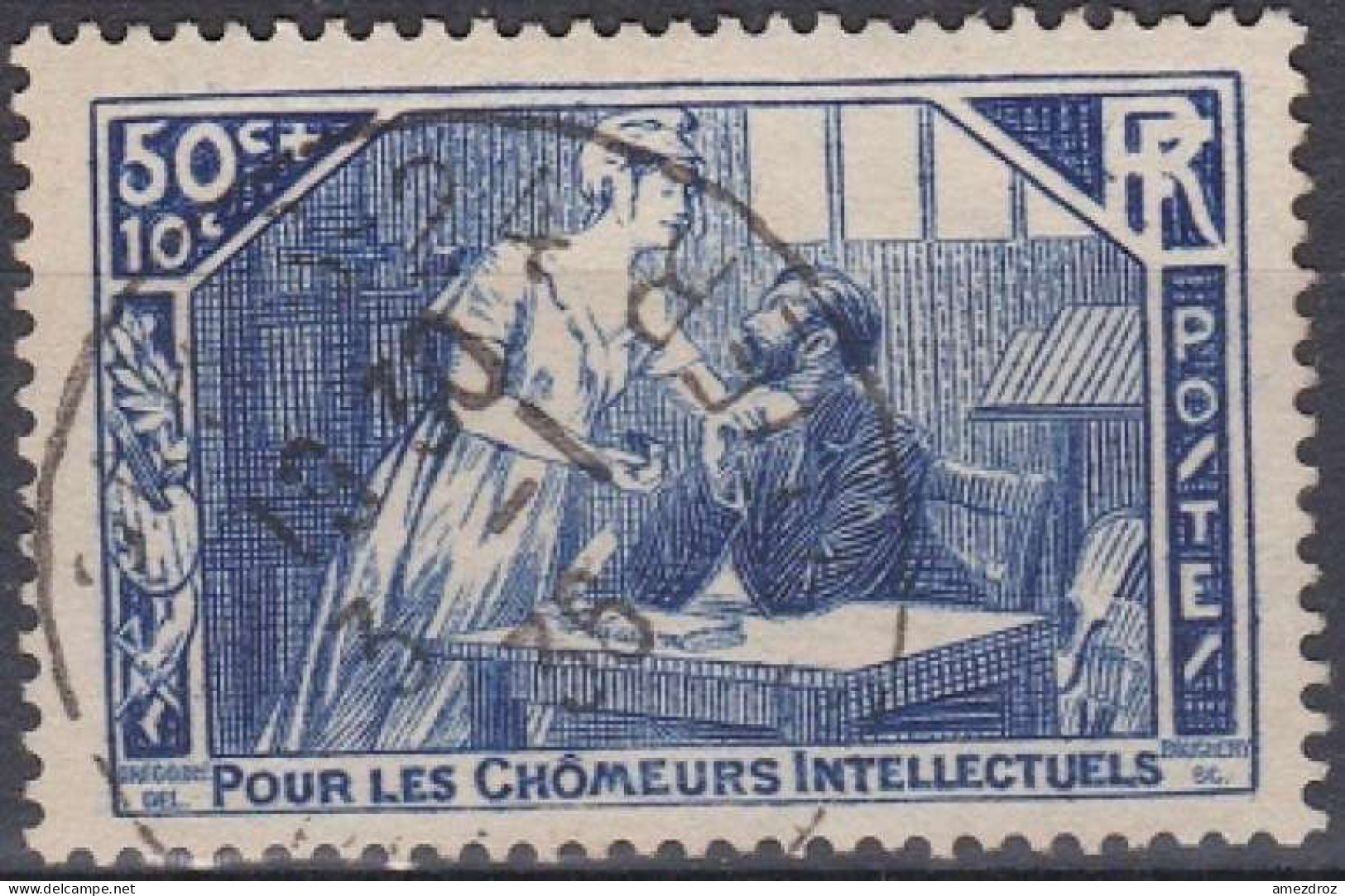 France 1935 N° 307 Au Profit Des Chômeurs Intellectuels (H42) - Oblitérés