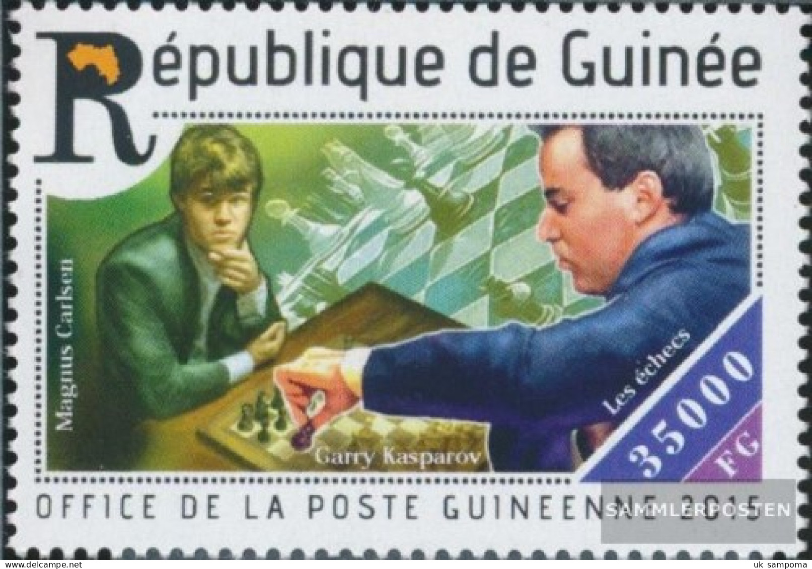 Guinea 11077 (complete. Issue) Unmounted Mint / Never Hinged 2015 Chess - Guinea (1958-...)