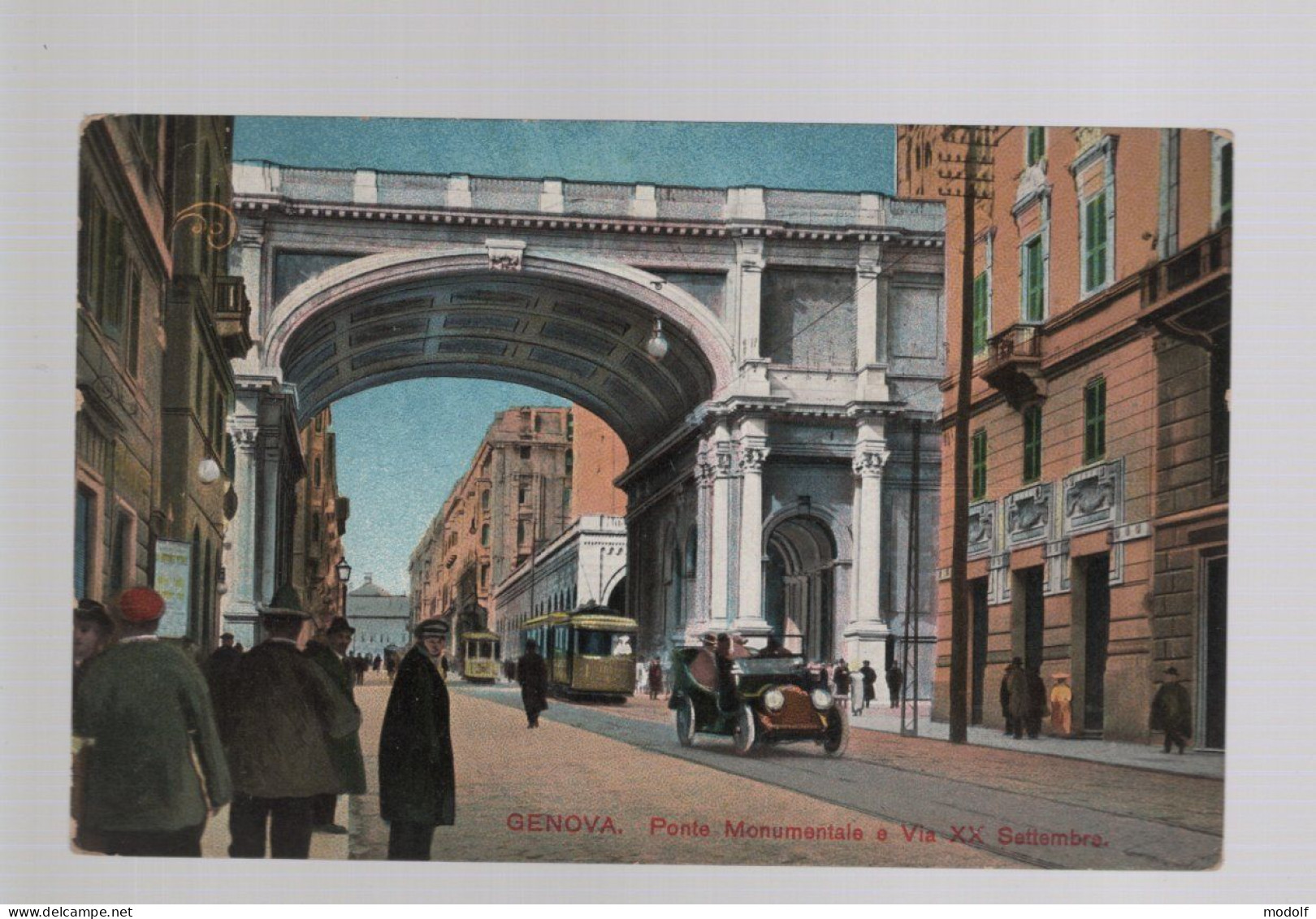 CPA - Italie - Genova - Ponte Monumentale E Via XX Settembre - Animée - Colorisée - Circulée En 1914 - Genova (Genoa)