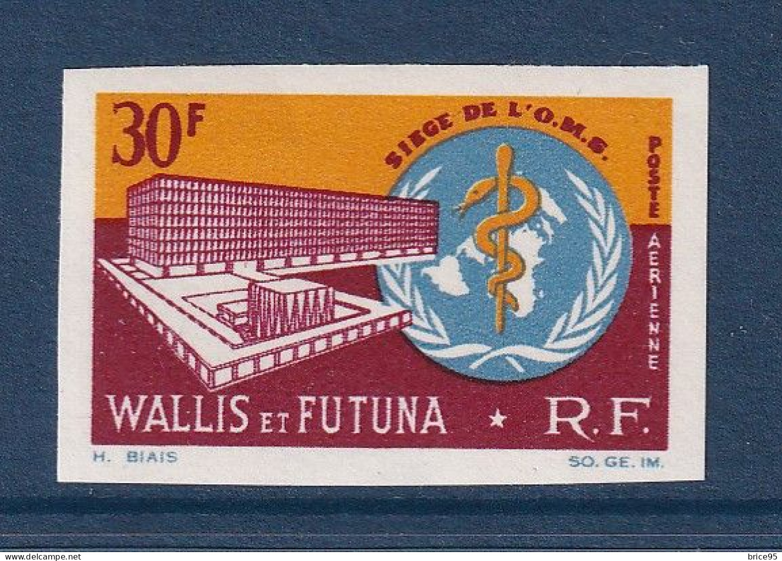 Wallis Et Futuna - YT ND PA N° 27 ** - Neuf Sans Charnière - Non Dentelé - Poste Aérienne - 1966 - Imperforates, Proofs & Errors