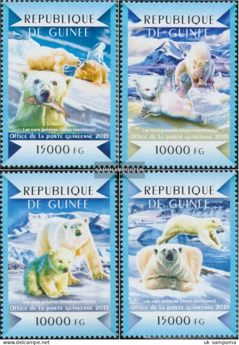 Guinea 10947-10950 (complete. Issue) Unmounted Mint / Never Hinged 2015 Eisbären - Guinée (1958-...)