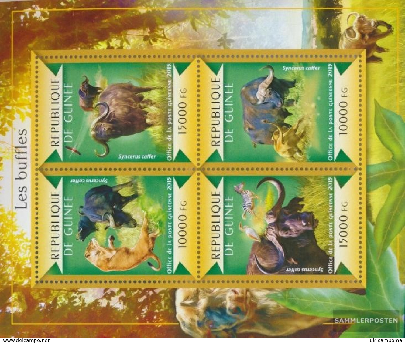 Guinea 10942-10945 Sheetlet (complete. Issue) Unmounted Mint / Never Hinged 2015 Büffel - Guinea (1958-...)