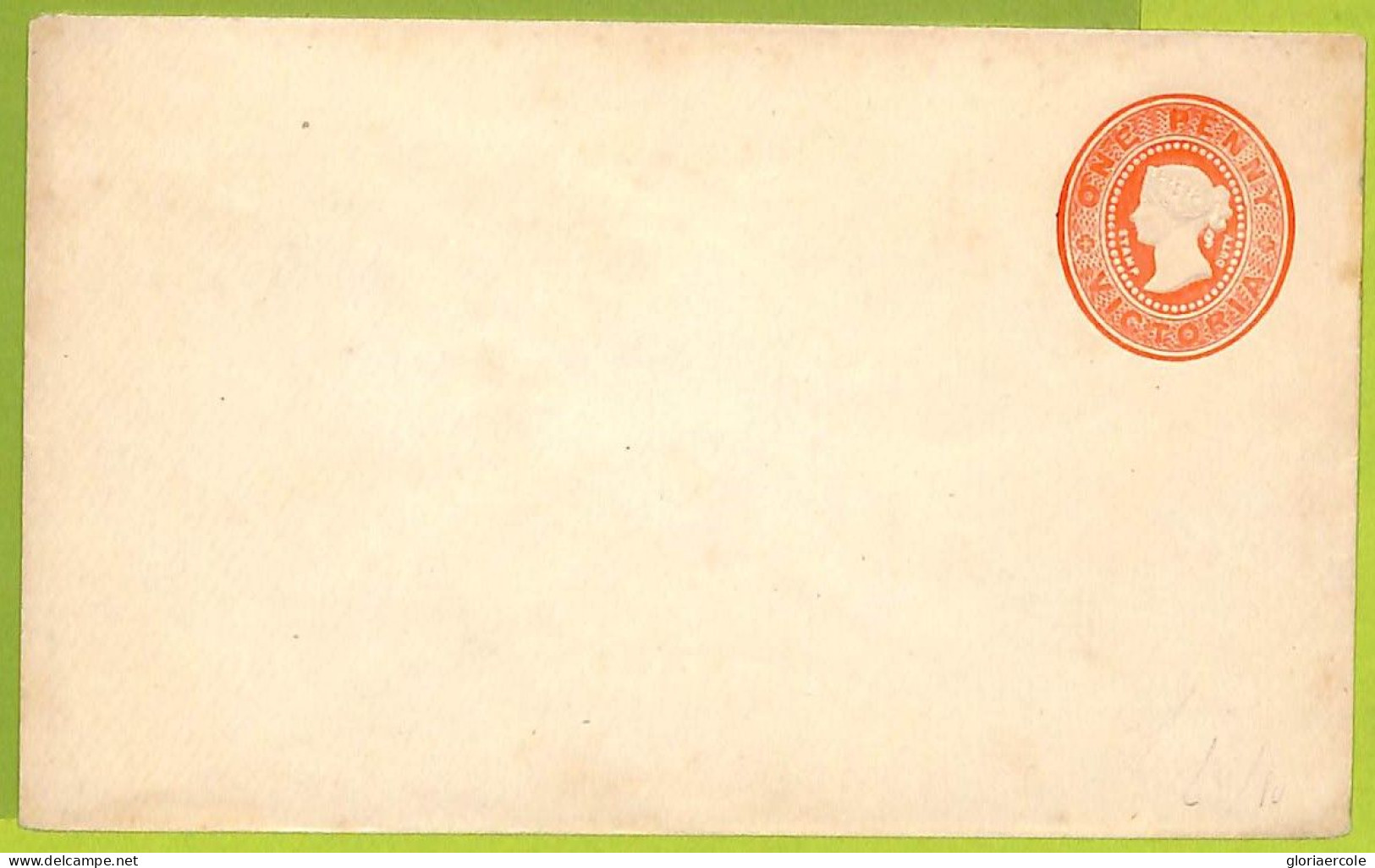 40194 - VICTORIA - Postal History - STATIONERY COVER  H & G  # 8 Laid Paper Knife 11 - Brieven En Documenten