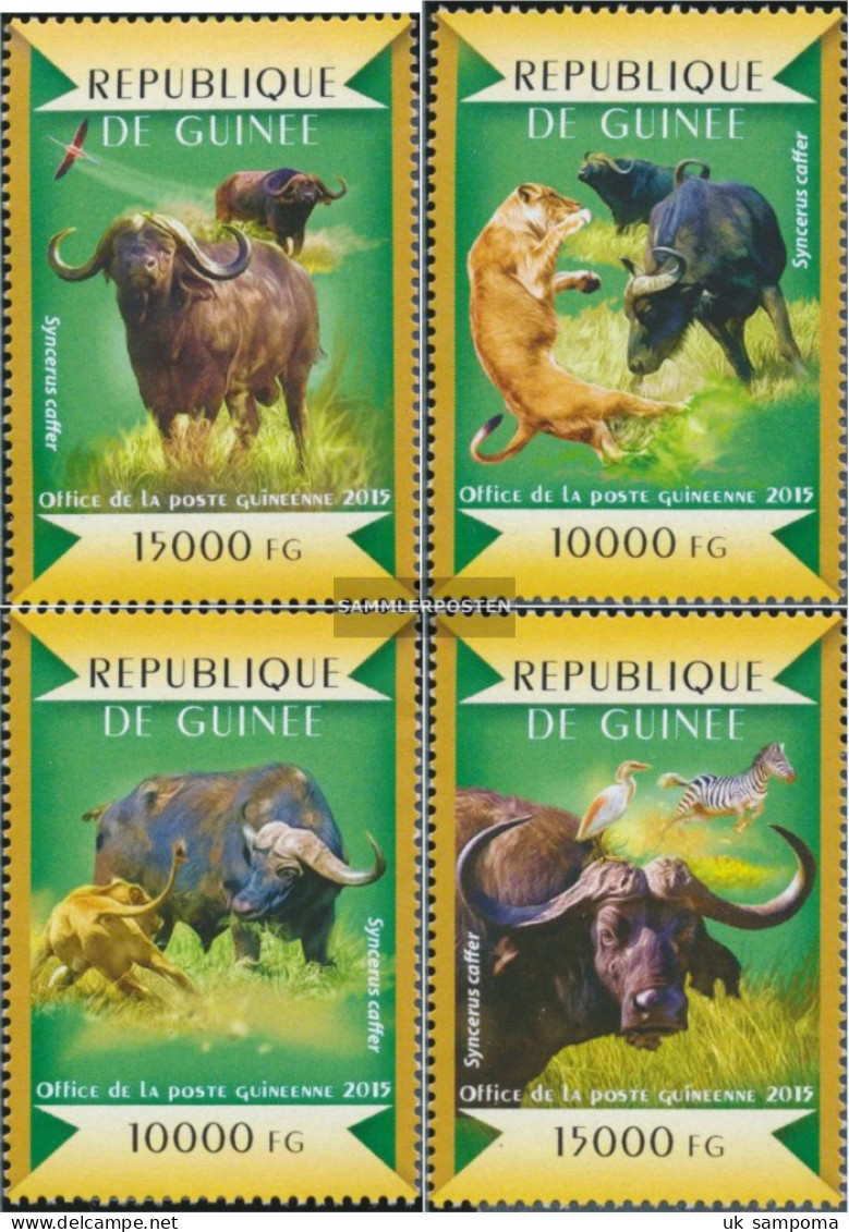 Guinea 10942-10945 (complete. Issue) Unmounted Mint / Never Hinged 2015 Büffel - Guinea (1958-...)