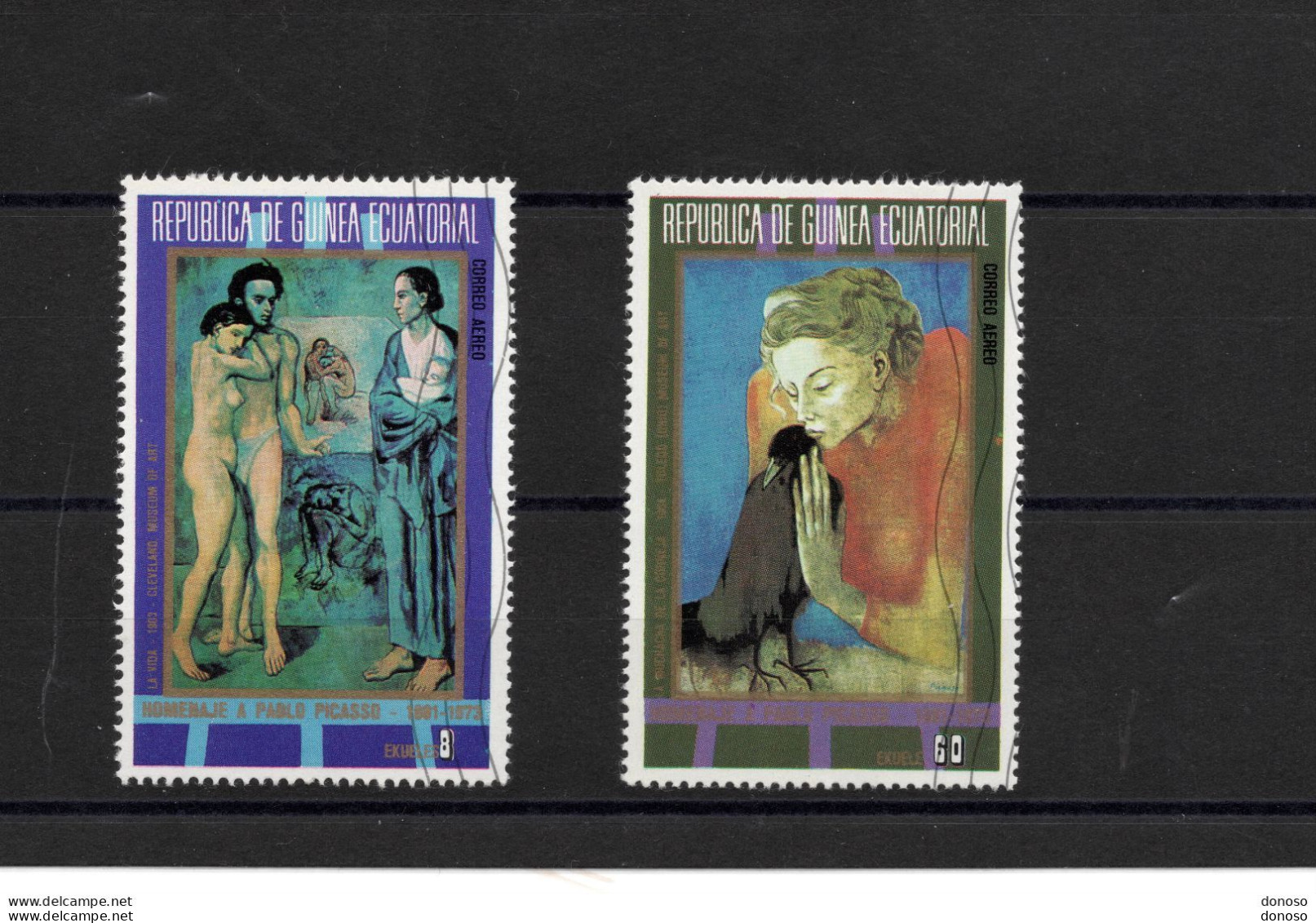 GUINEE EQUATORIALE 1974 Tableaux De Picasso Yvert PA 25, Michel 326-327 Oblitéré - Guinée Equatoriale