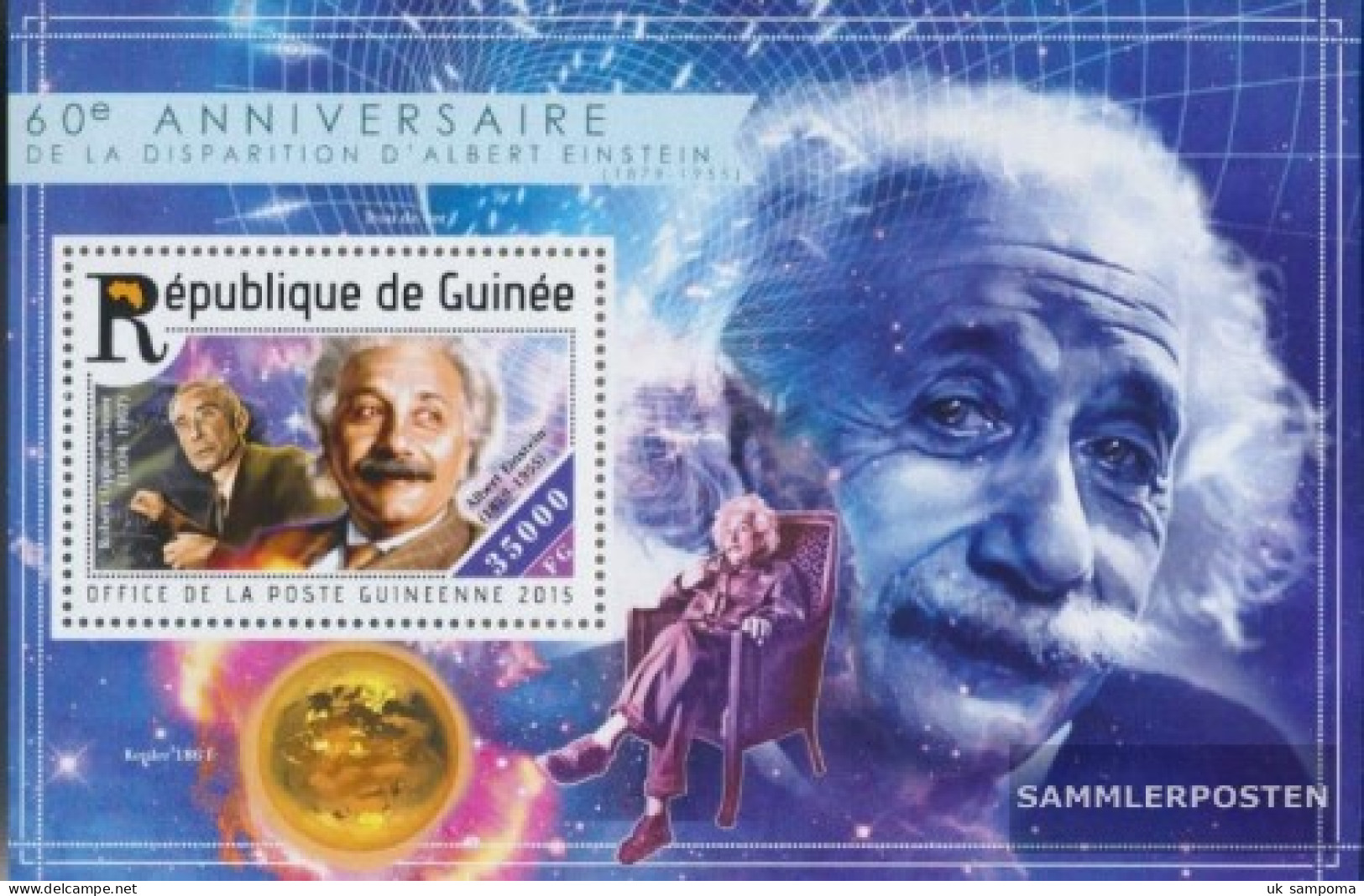 Guinea Miniature Sheet 2522 (complete. Issue) Unmounted Mint / Never Hinged 2015 Albert Einstein - Guinée (1958-...)