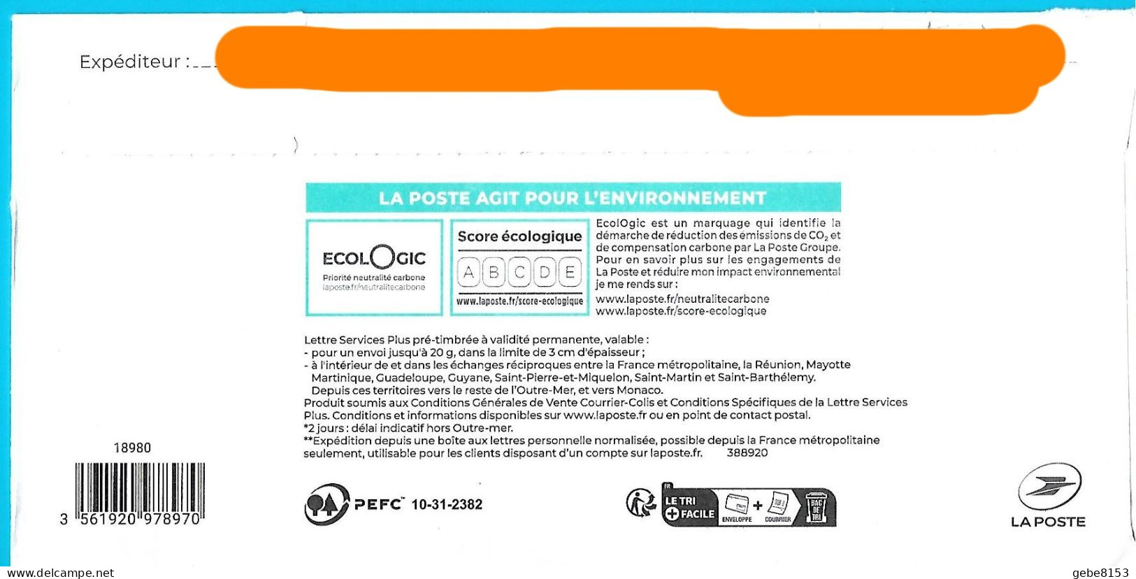 Lettre Service Plus Courrier Suivi Avec Notifications Toshiba 39002A-03 - Autres & Non Classés