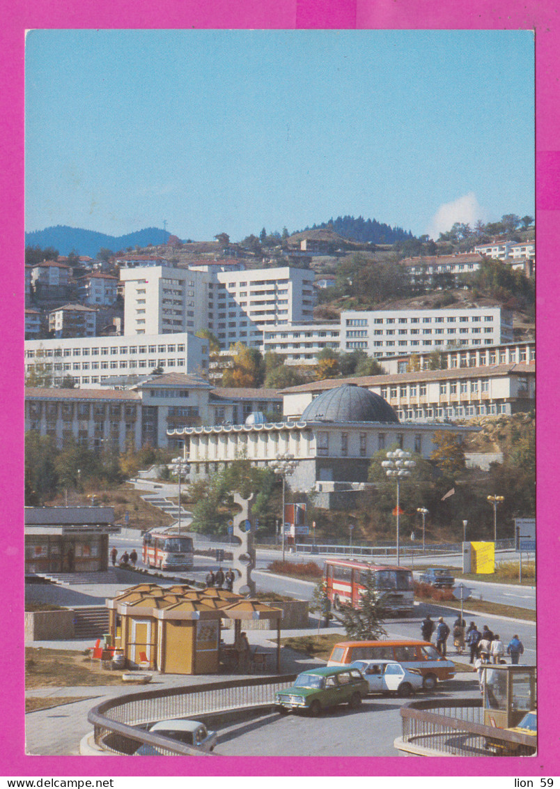 310868 / Bulgaria - Smolyan - Panorama Building Bus Ikarus Car VAZ Das Zentrum 1989 PC Bulgarie Bulgarien - Bulgaria