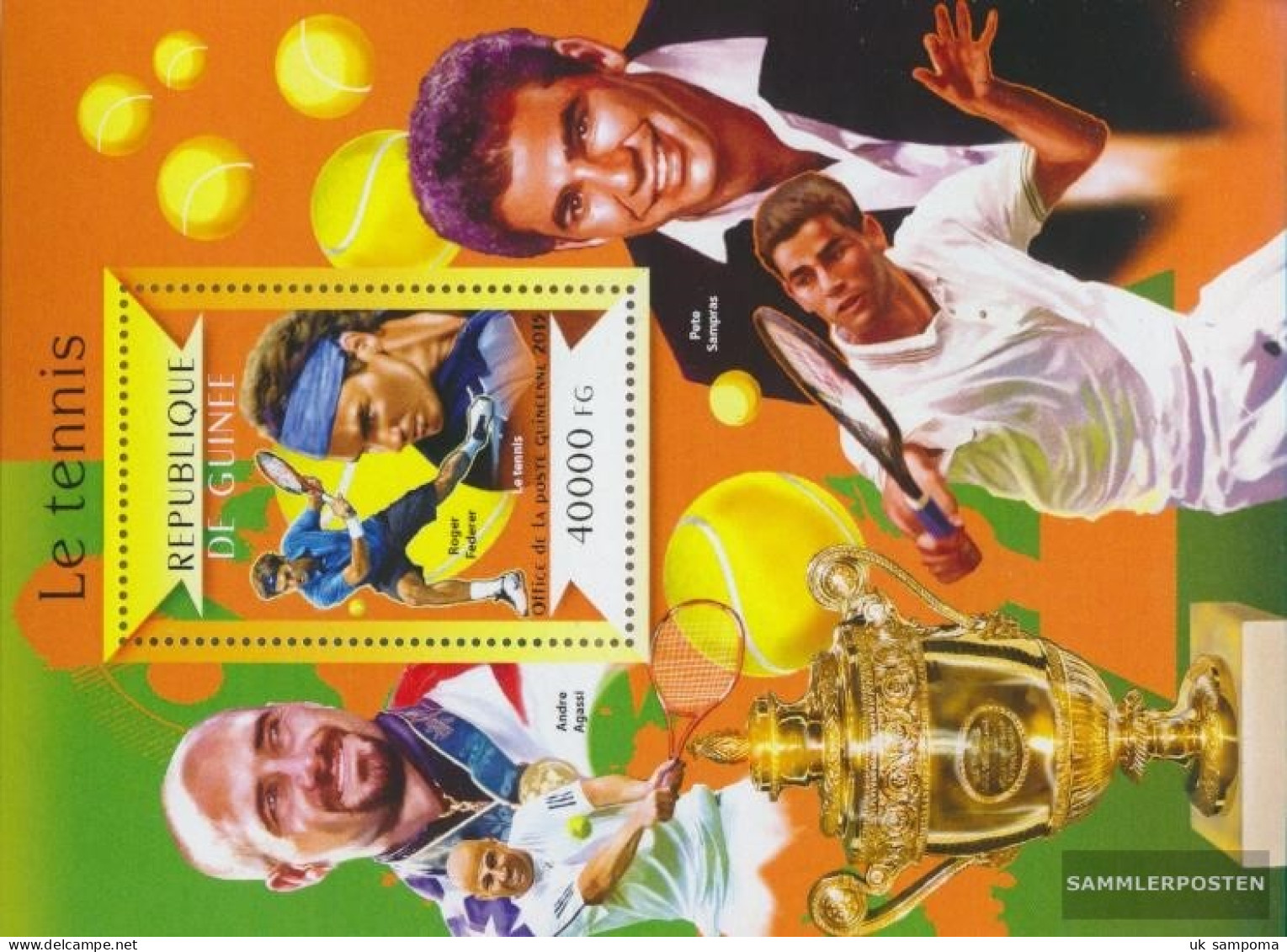 Guinea Miniature Sheet 2492 (complete. Issue) Unmounted Mint / Never Hinged 2015 Tennis - Guinée (1958-...)