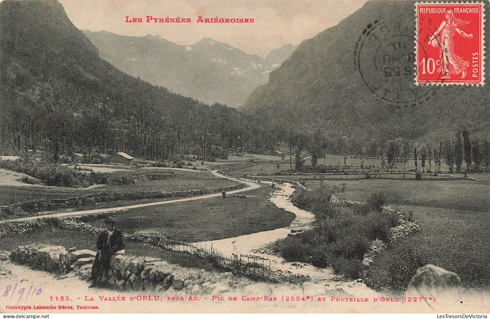 FRANCE - Les Pyrénées Ariègeoises - La Vallée D'Orlu Près Ax - Vue Générale - Carte Postale Ancienne - Ax Les Thermes