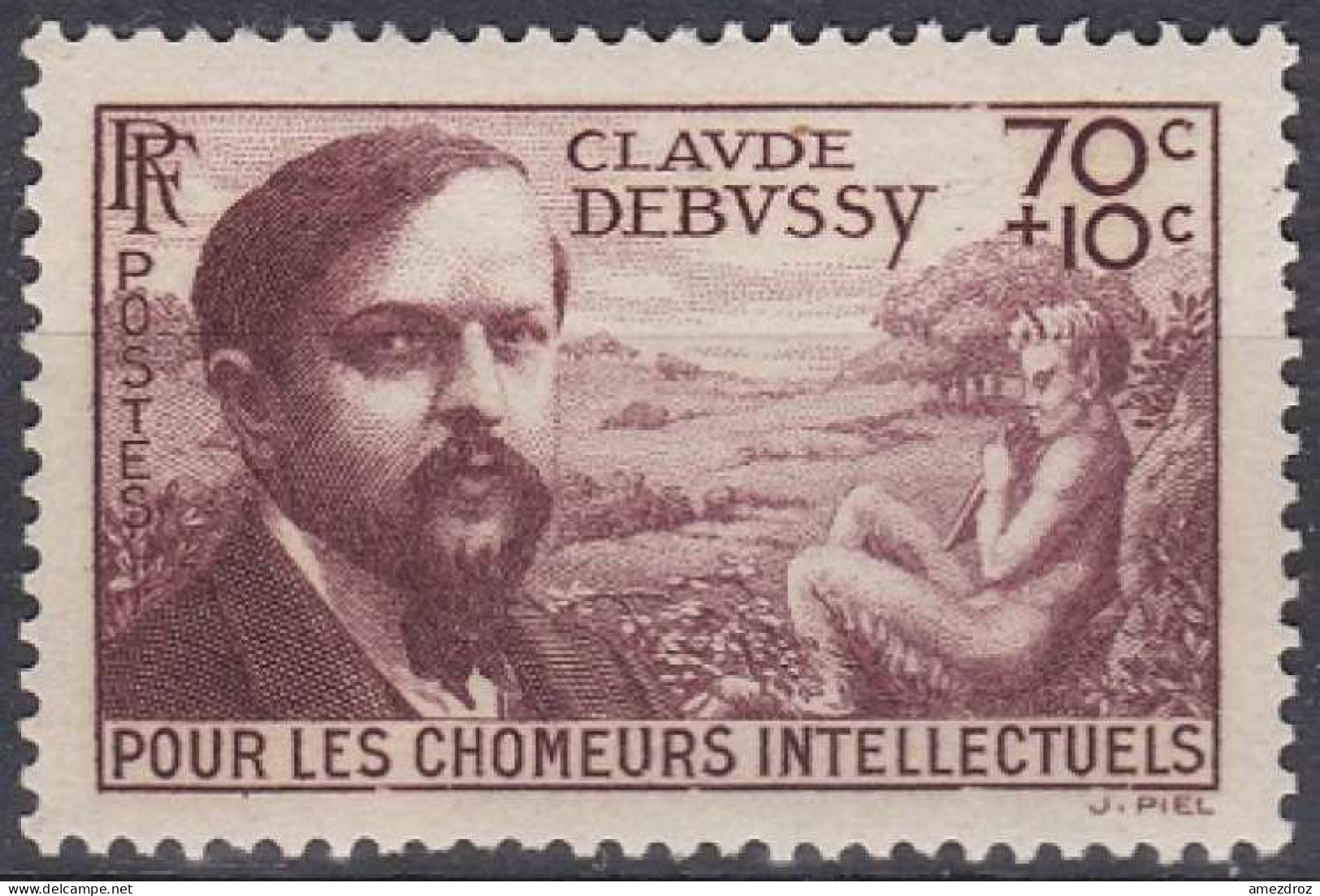 France 1940 N° 462 NMH Pour Les Chômeurs Intellectuels Claude Debussy (H20) - Nuevos