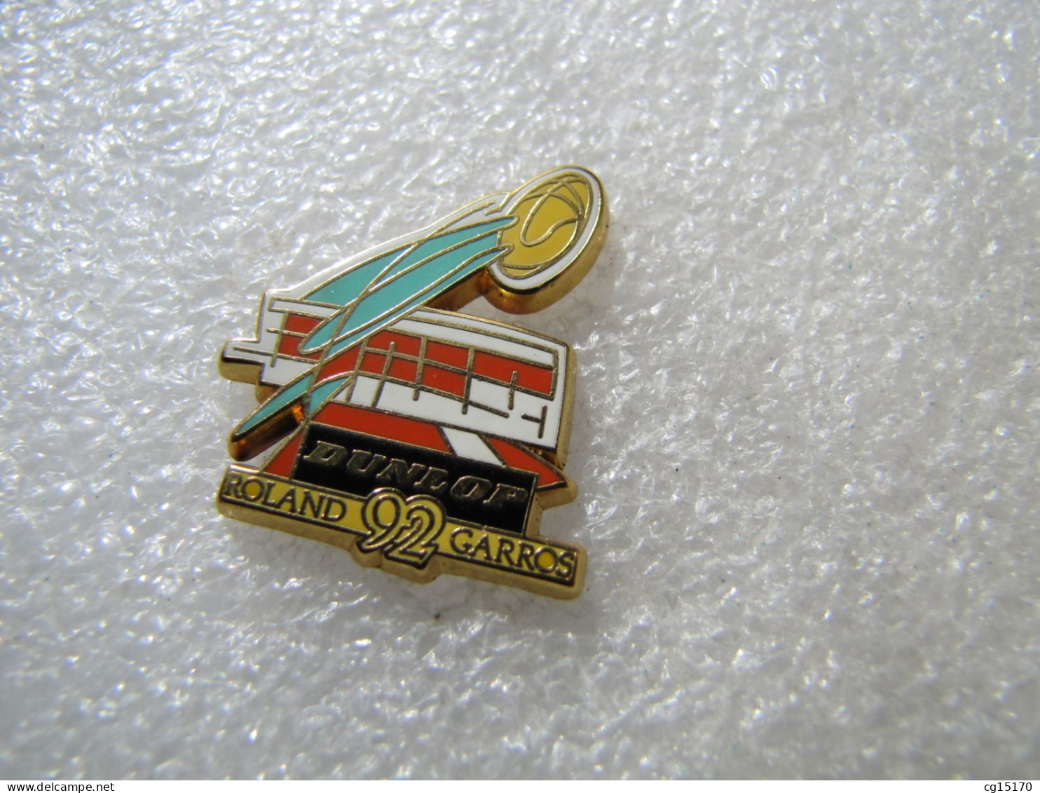 PIN'S   TENNIS  ROLAND GARROS  92  DUNLOP  ARTHUS BERTRAND - Tenis