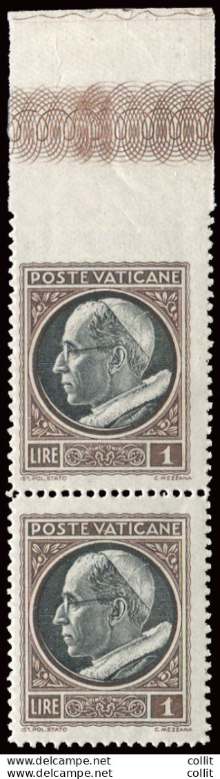 Medaglioncini 1 L. Coppia Di Cui Un Esemplare Non Dentellato - Unused Stamps