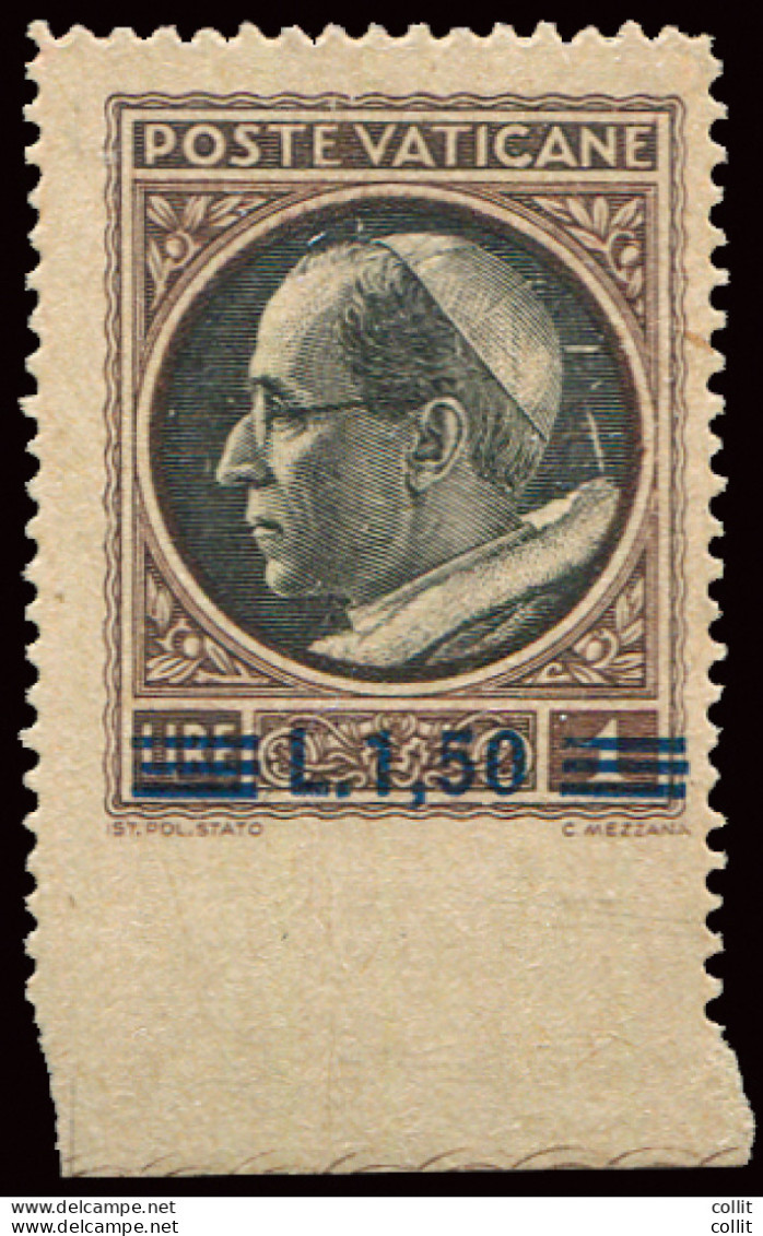 Medaglioncini Lire 1,50 Su 1 Non Dentellato In Basso - Unused Stamps