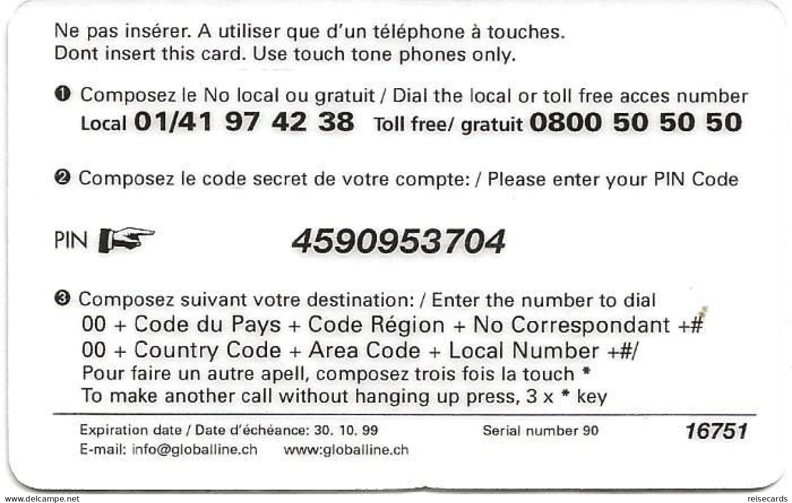 France: Prepaid Global Line - Sonstige & Ohne Zuordnung