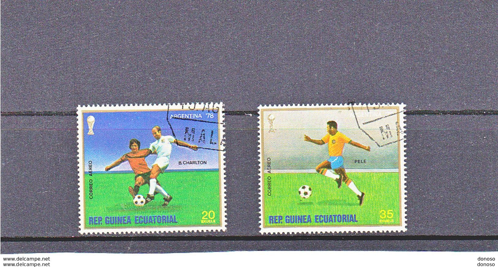 GUINEE EQUATORIALE 1978 FOOTBALL Yvert PA 101, Michel 1159-1160 Oblitéré - Guinée Equatoriale