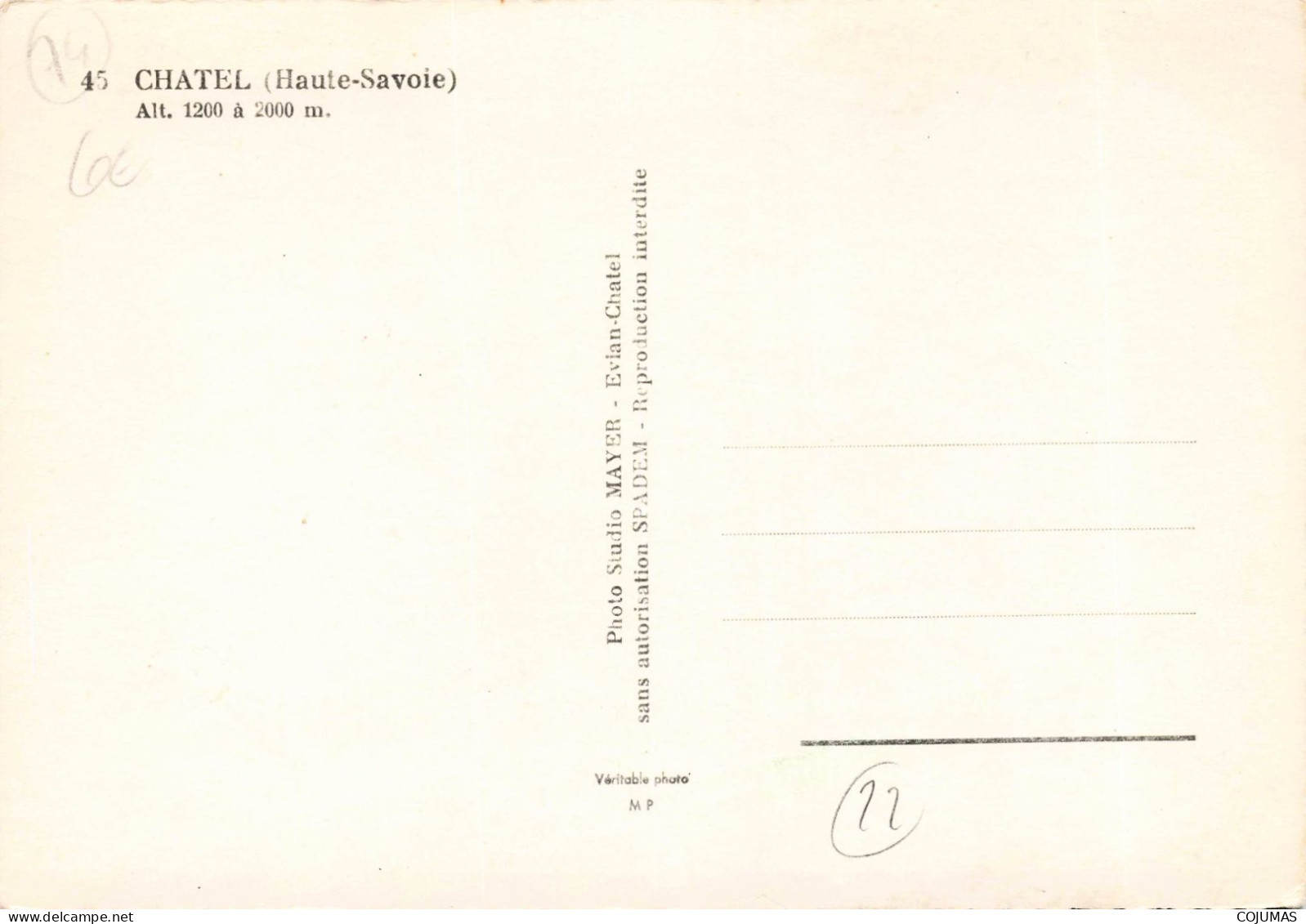 74 - CHATEL _S27973_ Vue Générale - MAYER - CPSM 15x10 Cm - Châtel