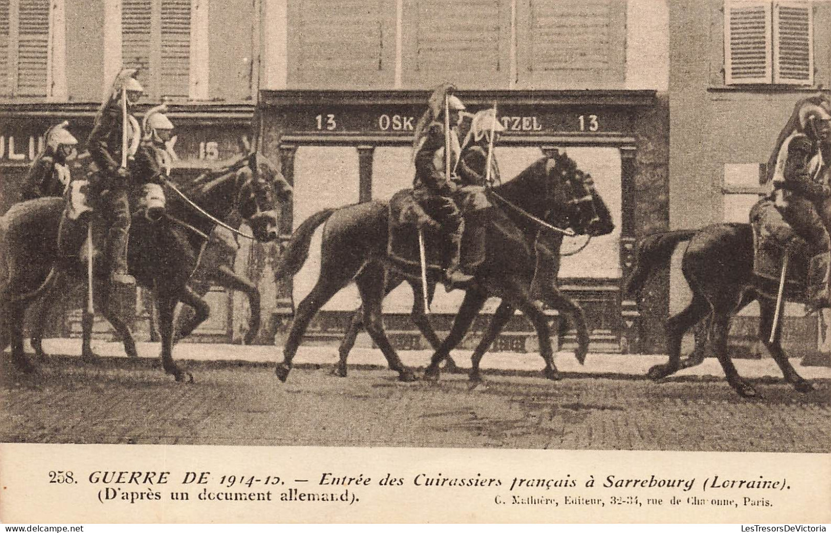 MILITARIA - Guerre De 1914 - 1915 - Entrée Des Cuirassiers Français à Sarrebourg - Animé - Carte Postale Ancienne - War 1914-18