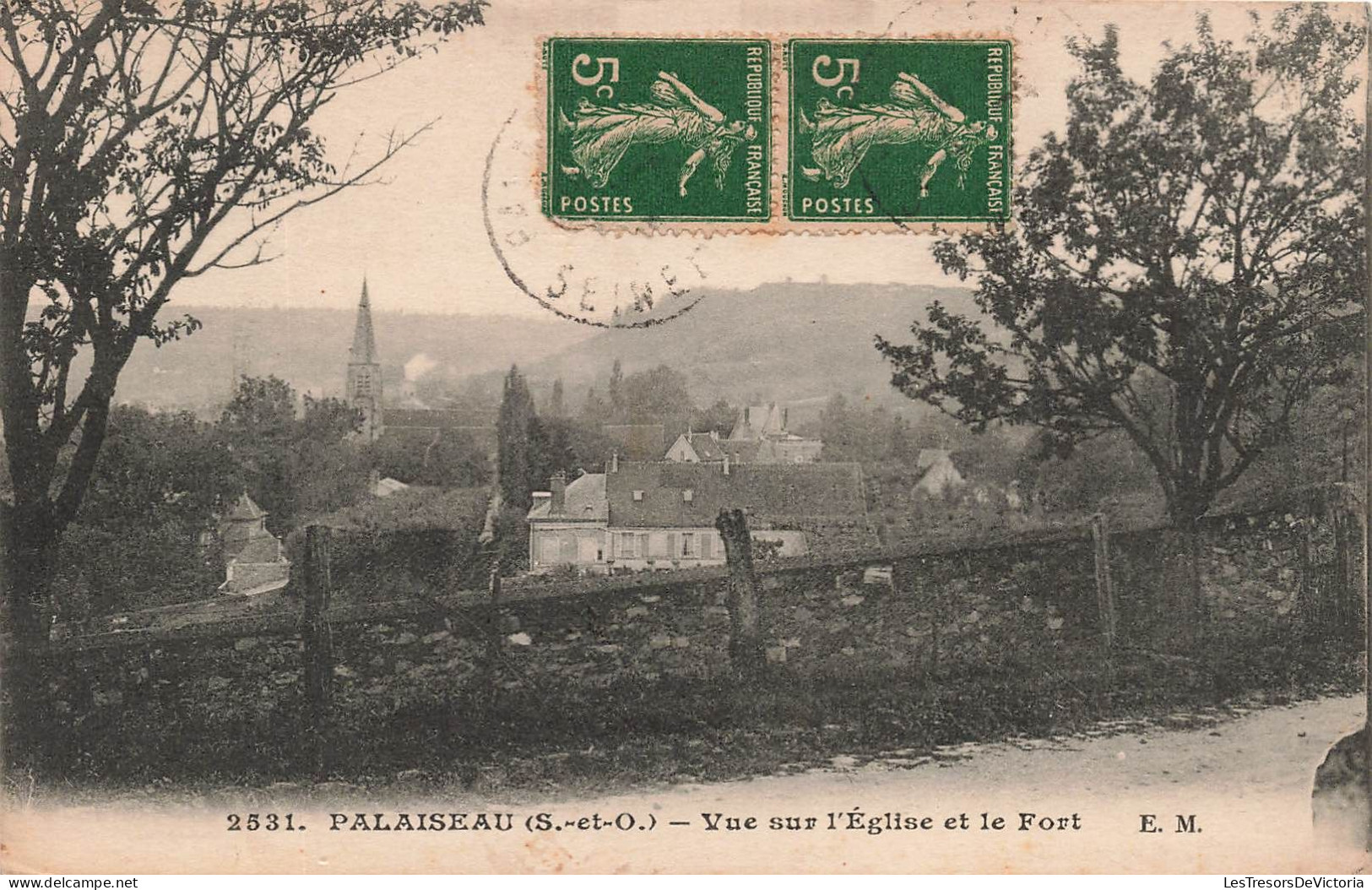 FRANCE - Palaiseau (S Et O) - Vue Sur L'église Et Le Fort - E M - Vue Sur Une Partie De La Ville- Carte Postale Ancienne - Palaiseau